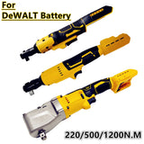 For DeWALT 20V 18V Battery 220/500/1200NM Electric Ratchet Wrench 1/2'' 3/8'' Cordless Driver Screw Nut Car Repair Power Tools
