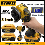 DeWALT Cordless 3 Inch Brushless Digital Display Angle Grinder Polishing Grinding Machine Electric Cutting Tools 18V Battery