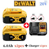 100% Original DeWalt Battery 20V XR 60V 9.0Ah 6.0Ah 5.0Ah DCB206 DCB209 DCB200 DCB205 DCB184 DCB181 For 20V Dewalt Power Tools