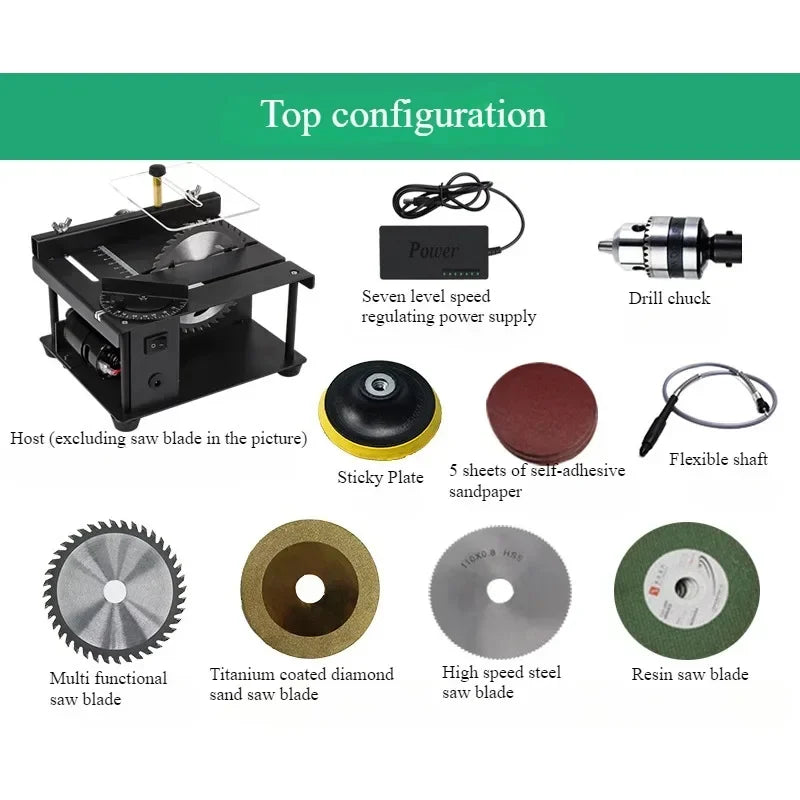 Micro Small Table Saw DIY Woodworking Jade Electric Saw Table Grinder Precision Model Saw Multifunctional Small Cutting
