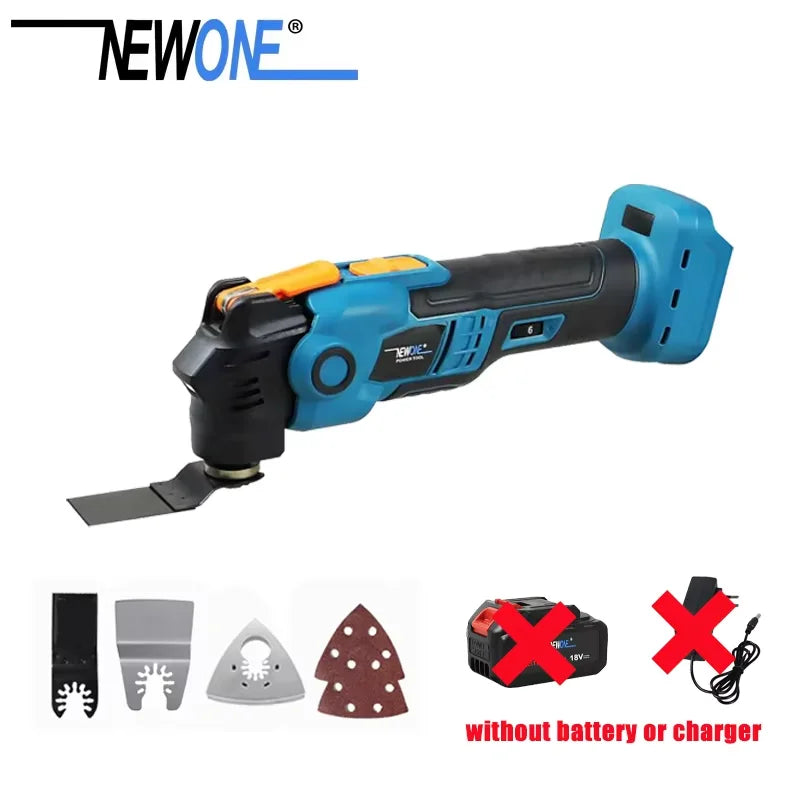 Newone Cordless Multifunction Tool Quickrelease Oscillating Tool Anti-Vibration Compatible for LXT 18V Renovator Trimmer