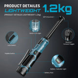 SEESII 3/8" Cordless Electric Wrench 55Nm 6' Extended Ratchet Wrench 12V Rechargeable Angle Wrench Car Repair Tools W/2 Batteries for Makita 18v Battery Pin