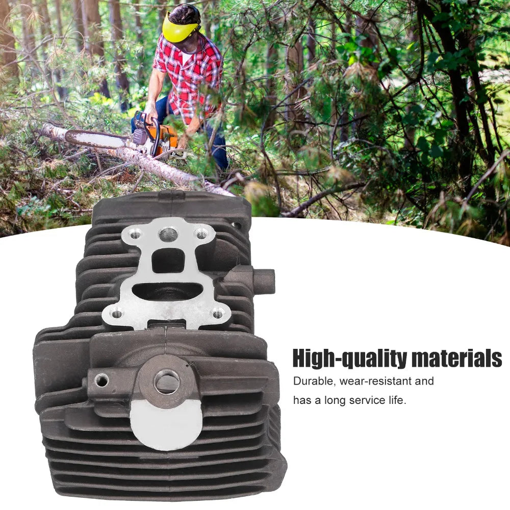 Grey Cylinder Piston Kit Metal Easy to Install Chainsaw Piston Kit Compact Replacement Piston Kit for Stihl MS211 MS 211C MS211C