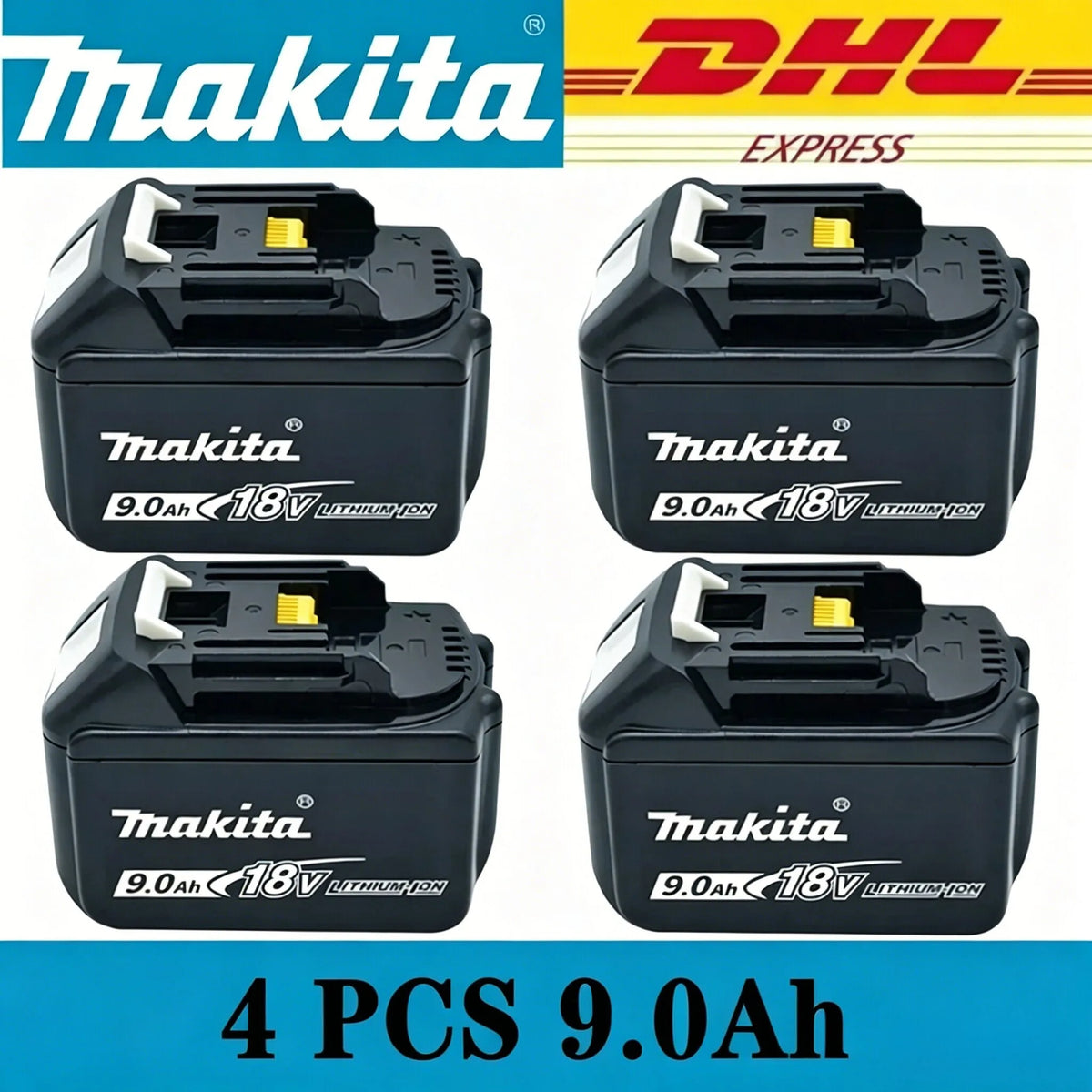 2026 Original Makita 18V LXT Lithium Battery 9.0Ah/6.0Ah/5.0Ah for BL1890 BL1860B BL1850 & DDF487