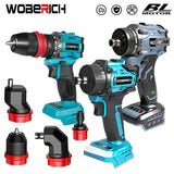 2 IN1 /5 IN 1Cordless Electric Drill Brushless Screwdriver Rechargeable Driver Handheld Power Tool(No battery)For Makita 18V Pin