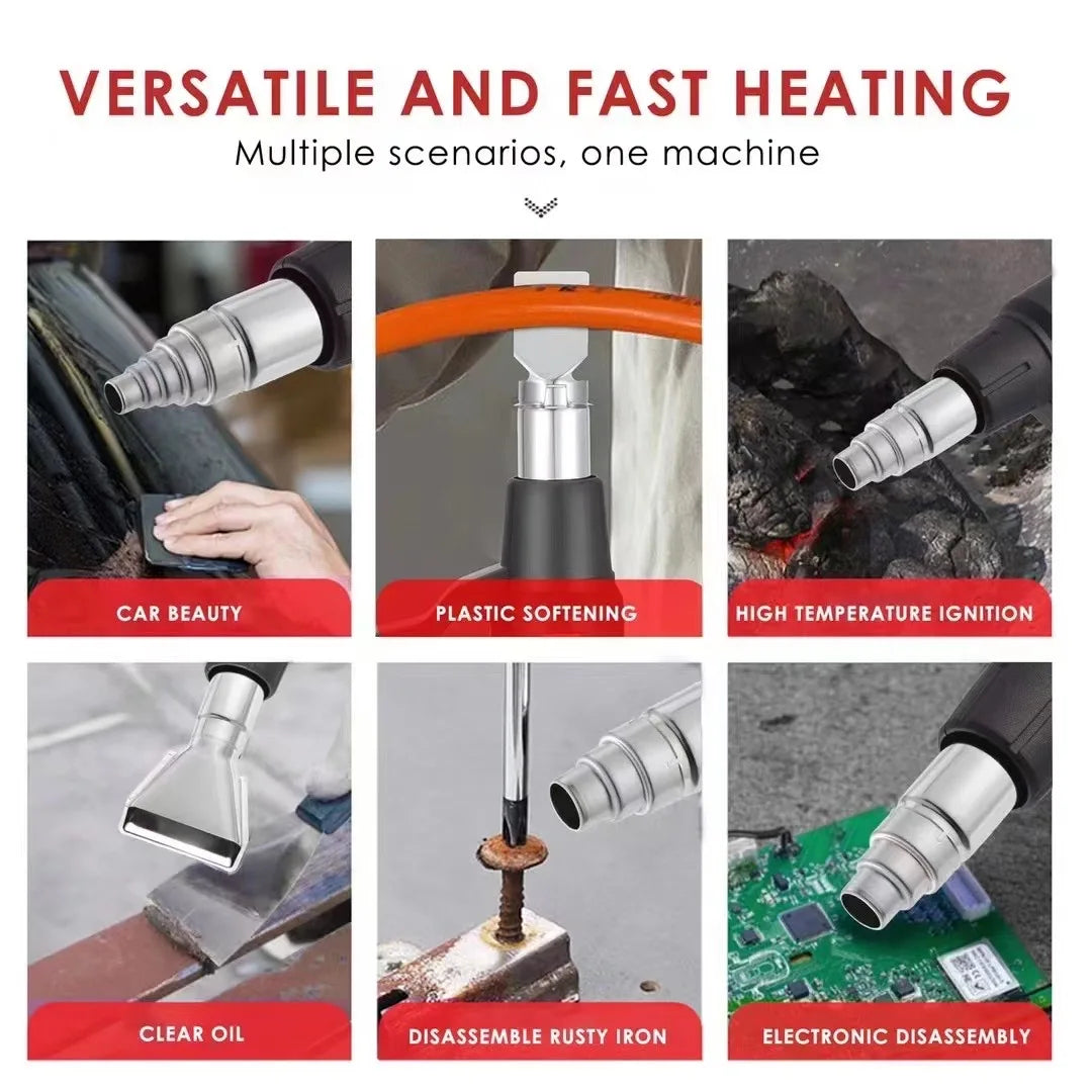 2000W Industrial Electric Hot Air Gun Digital Display Car Film Heat Gun Air Dryer for Soldering Thermal Blower Shrink Wrapping