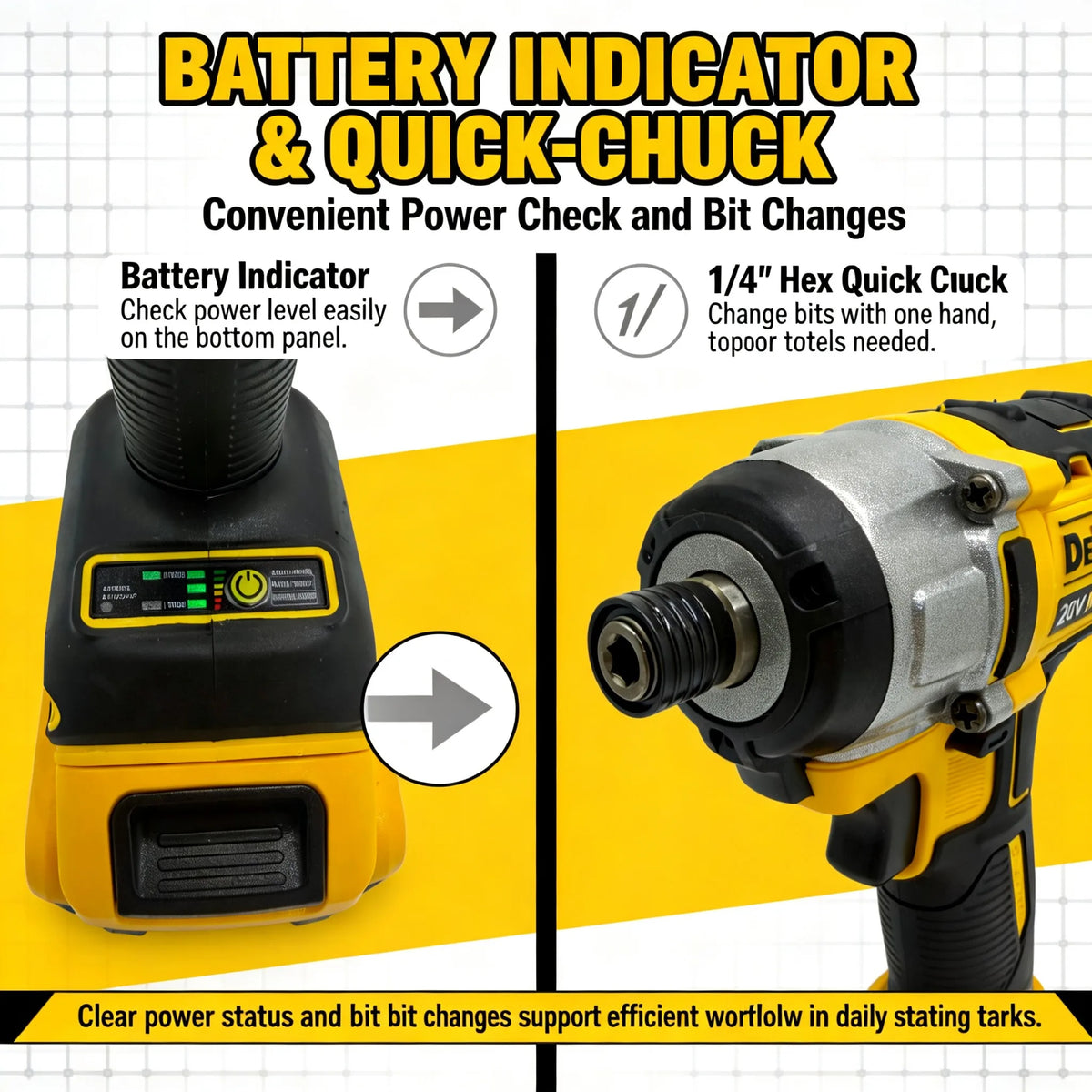 DEWALT DCF887 Brushless Electric Impact Driver, Cordless Screwdriver Impact Drill for DEWALT 20V Battery