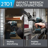 1800NM Cordless Electric Impact Wrench Compact Model Brushless Motor Lithium Electric Drive For Makita 21V Battery Pin