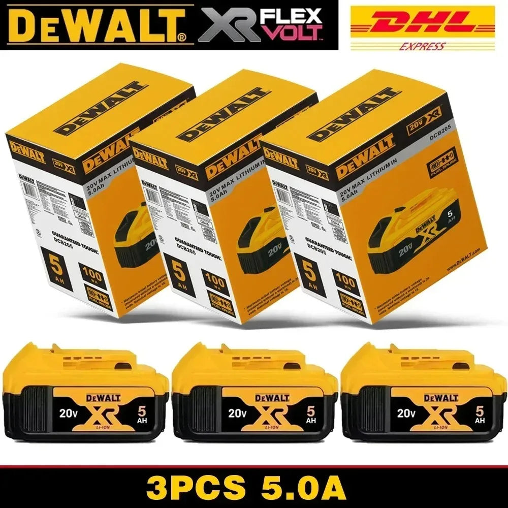 100% Original DeWALT 20V/60V 9.0Ah Power Tool Battery DCB206 DCB205 DCB200 DCF887 DCG405 DCD791 DCF922 DCF850 DCD805 Tool Batter