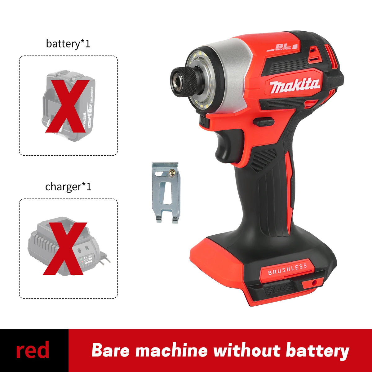 Makita 18V DTD173 Cordless Impact Driver LXT BL Brushless Motor Electric Drill Wood/Bolt/T-Mode 180 N·M Rechargeable Power Tools