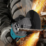 YOFIDRA 125mm Brushless Angle Grinder 3 Gears Cordless Grinding Machine Cutting Woodworking Power Tool For Makita Battery Pin