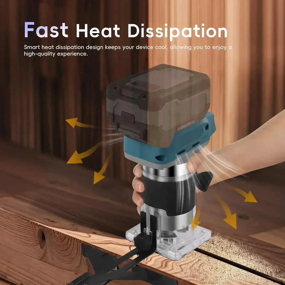 Makita 18V LXT DRT50 Brushless Cordless Trimmer for Laminate Trimming and Cabinet Joint Preparation Woodworking Tool