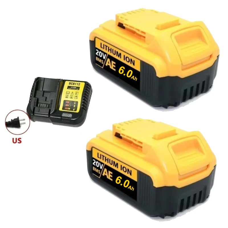 For DeWalt 18V/20V Lithium Ion Batteries 6000mAh 20V DCB203 Li-ion Battery Replacement DCB206 DCB205 DCB204 DCB200 Power Tools