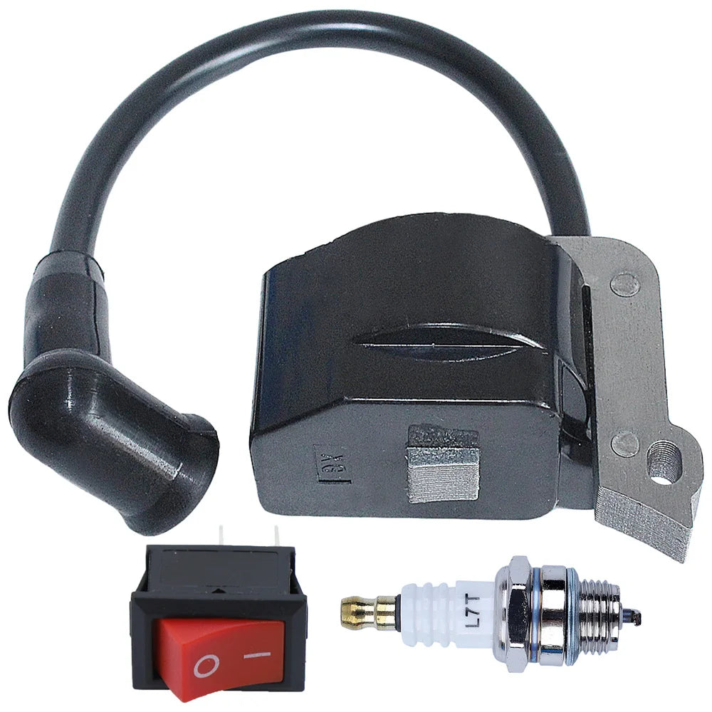 For Stihl FS38 FS55 FC55 FS45 FS46 KM55 HS45 Ignition Coil Module Replaces 41404001308 Spark Plug Universal Switch
