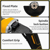 DEWALT DCG405 125mm Flat Head Angle Grinder, 18V Lithium Battery Brushless Bare Machine Cutting Power Tool