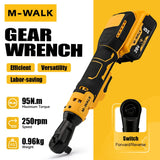 M-WALK Brushless Electric Ratchet Wrench 95N.M Cordless Screwdriver Nut Removal 1/2 Inch Power Tools For 18/20V Battery