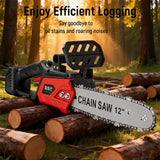 16 Inch 12 inch Powerful Electric Chainsaw for Wood Cutting Safety Lock Cordless Electric Chainsaw Tree Cutting Saw Logging Saw
