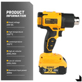 Dewalt DCE530 20V Cordless Heat Gun With 5-in-1 Nozzles 2 Speed Modes Lightweight Paint Stripping Adhesive Softening Power tools