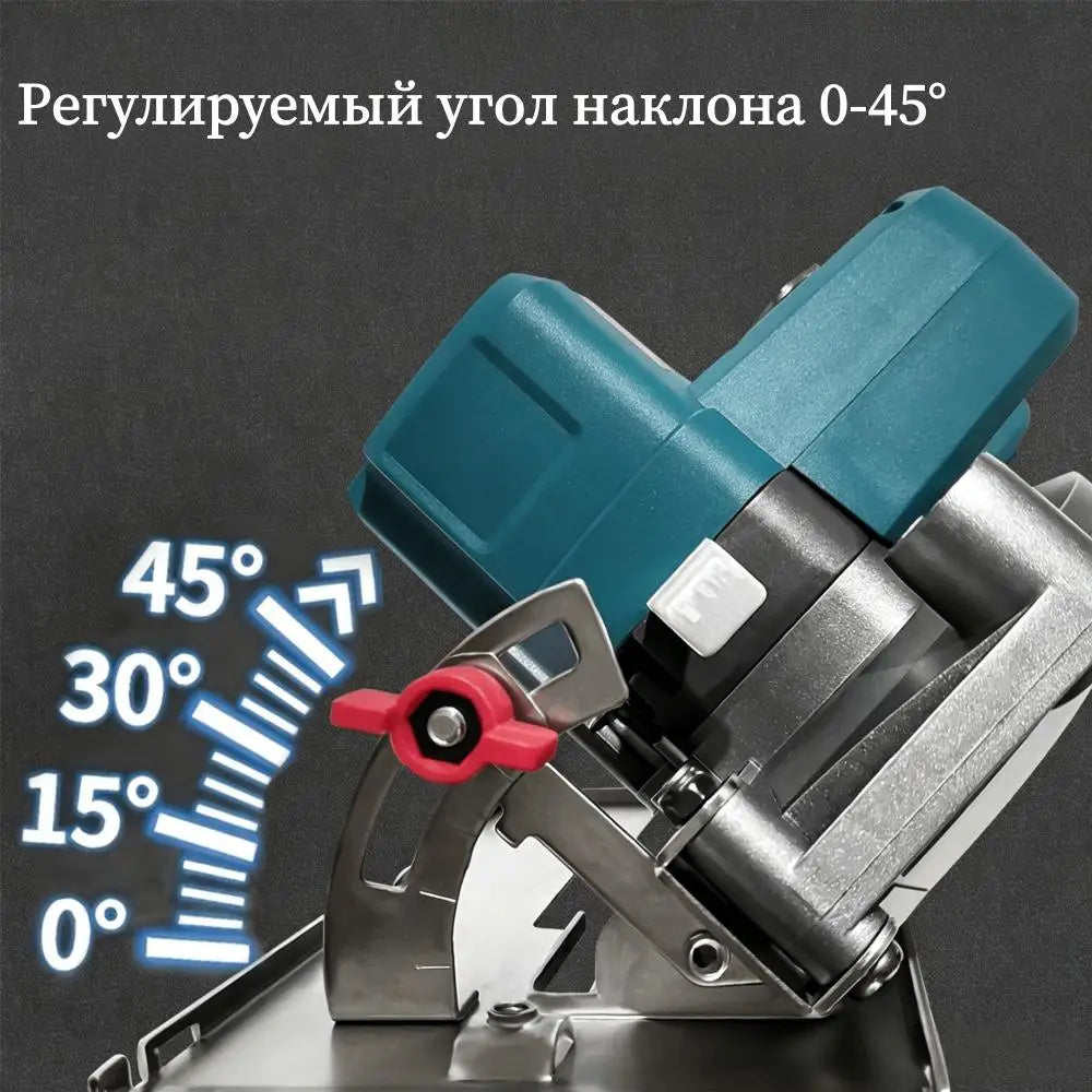 PATUOPRO 150mm Brushless Cordless Circular Saw 0-45° Adjustable Electric Saw Wood Metal Cutter Power Tool For Makita 18V Battery