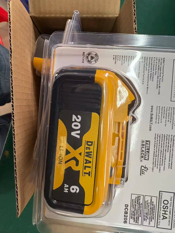 100% Genuine Dewalt 20V 6AH Battery, Rechargeable Lithium Ion Battery, Dewalt DCB200DCBL722/DCL050/DCF850Power Tool Replacement