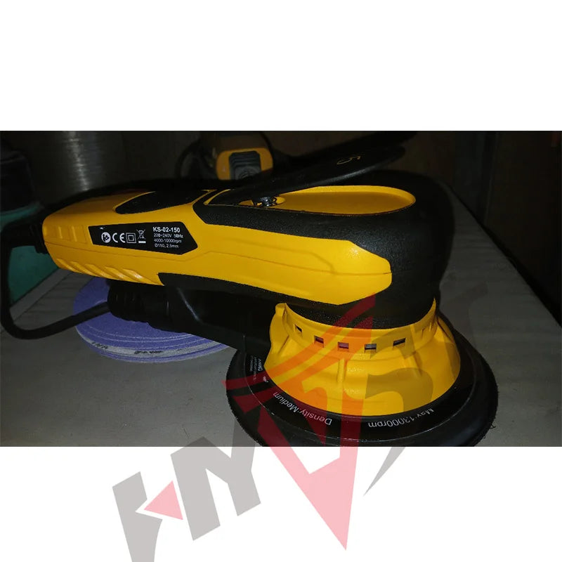 HYVST 6" 5.0mm/2.5mm Multi-function Automotive Brushless Random Electric Orbital Sander Variable Speed Car Sanding Machine
