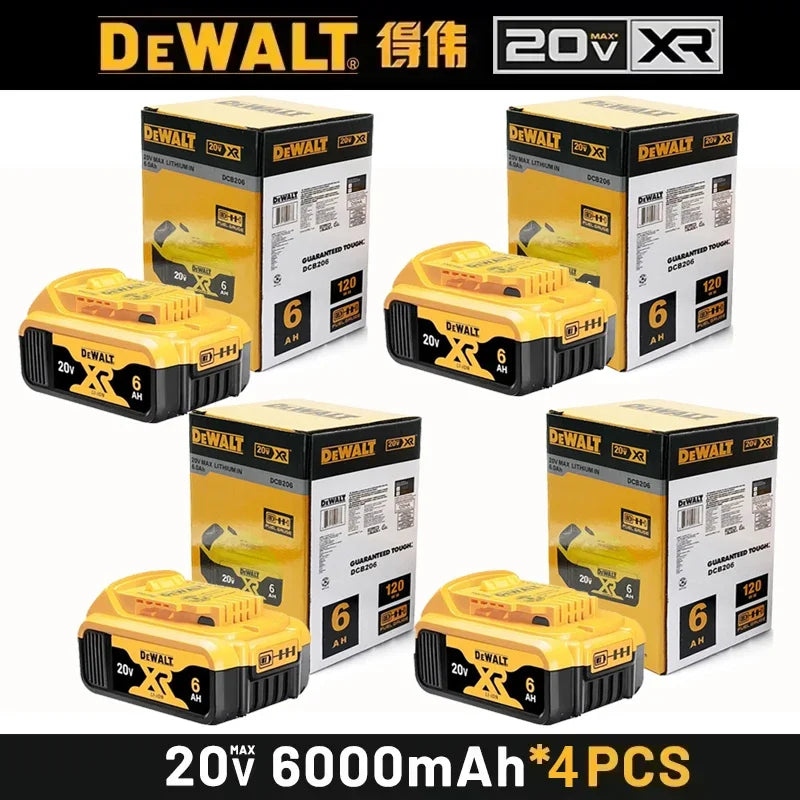 Dewalt 20v Battery, 20v MAX 5Ah 6Ah Battery DCB200 DCB206 DCB205 DCB184 DCD805 for Dewalt Power Tool Replacement Battery