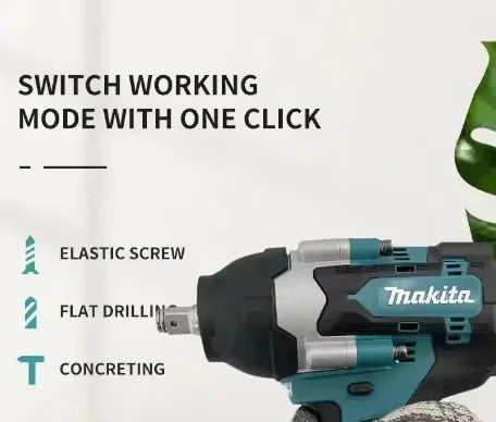Makita DTW700 18V 1/2 Inch Brushless Impact Wrench 700Nm/1000Nm 4-Mode Power Tool for Auto Repair Heavy-Duty Use