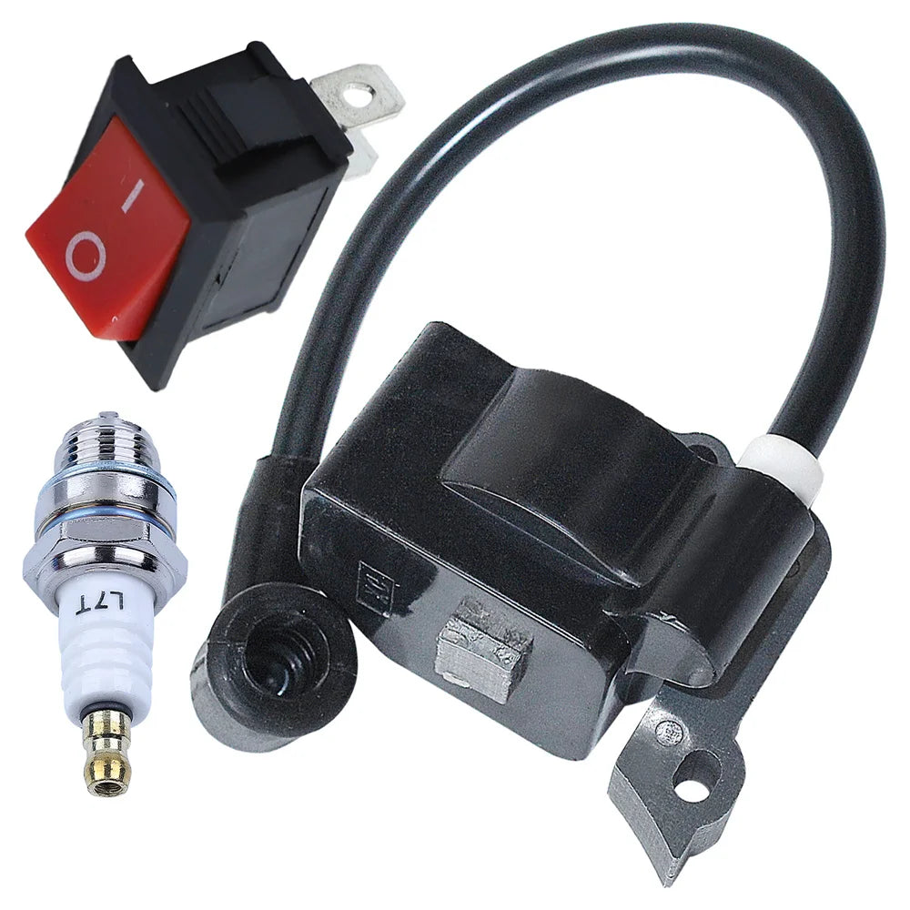 For Stihl FS38 FS55 FC55 FS45 FS46 KM55 HS45 Ignition Coil Module Replaces 41404001308 Spark Plug Universal Switch