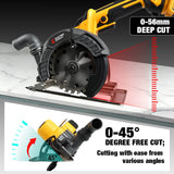 Electric Goddess 6Inch 150mm Brushless Circular Saw Adjustment Woodworking Electric Cutting Tool For Dewalt 20V Battery Pins