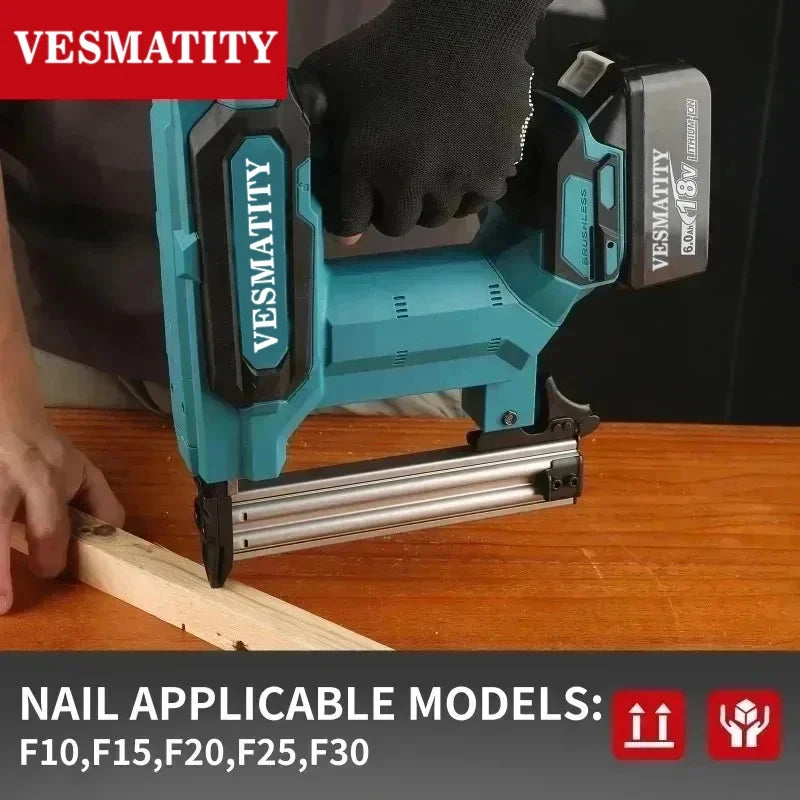 Cordless Nail Gun LZDQ01 Heavy Duty Nailer 100-Nail Capacity 10-30mm BL Motor for Woodworking Framing for 18V 20V Battery