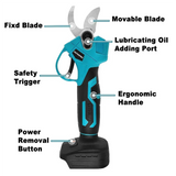 PATUOPRO 30MM Cordless Brushless Electric Pruning Shear Tree Bonsai Pruner Branches Cutting Power Tool For Makita 18V Battery