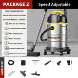 TUNGFULL 3 in 1 Electric Vacuum Cleaner Wet Dry Vacuum Cleaner Industrial Vacuum Cleaner for Hotels Malls Warehouses Car Washes