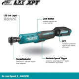 Makita DWR180 18V Cordless Ratchet Wrench 47.5Nm 800RPM with LED Light and Electric Brake for Auto Repair and Maintenance