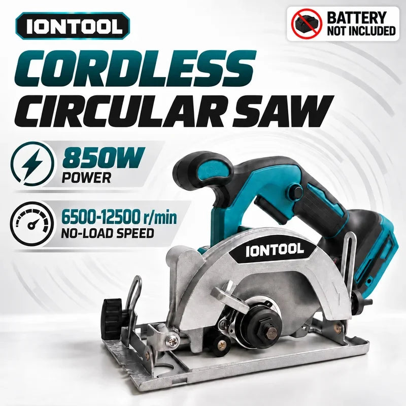 IONTOOL 850W Variable Speed Cordless Circular Saw 140mm for Woodworking Flooring Cutting and DIY Projects Tool Only
