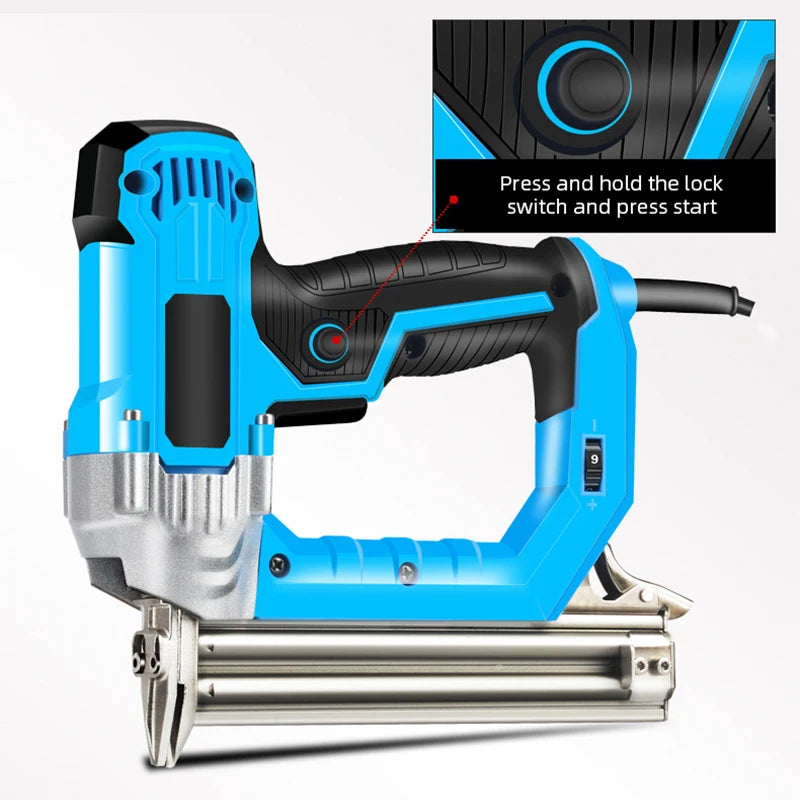 Electric Nailer Electric Straight Staple Nail Gun 220V 2300W F30/F25/F20/F15 Woodworking Tool Furniture Tacker Stapler Shooter