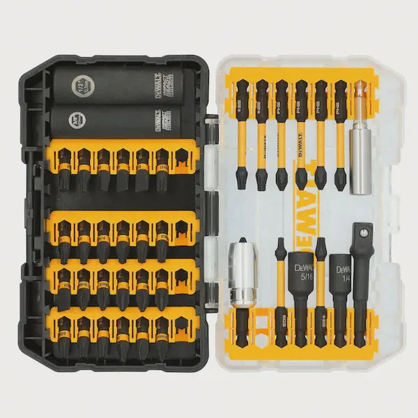 FlexTorq DriverBitSet, 40pcs, Steel, Shank:1/4"
