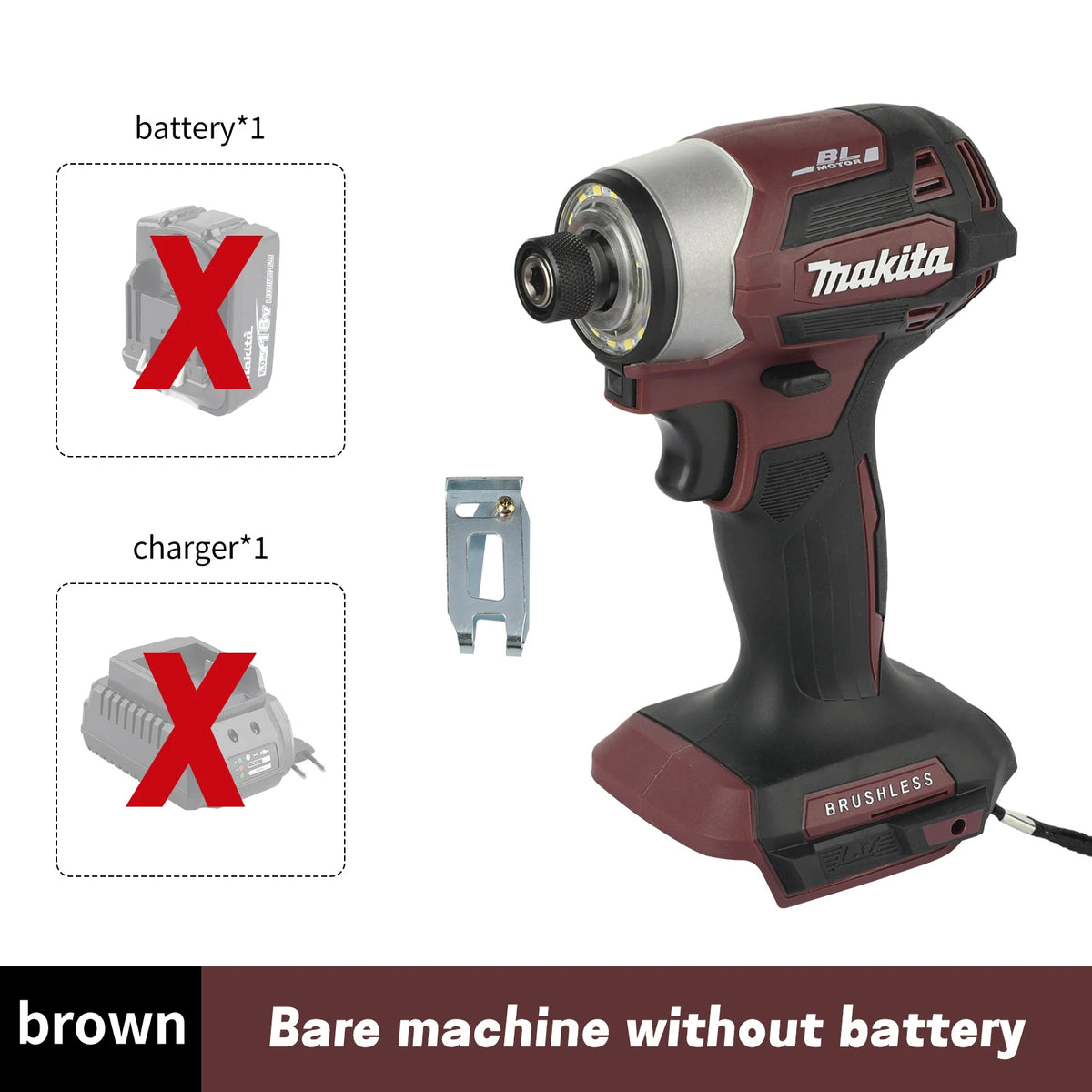 Makita 18V DTD173 Cordless Impact Driver LXT BL Brushless Motor Electric Drill Wood/Bolt/T-Mode 180 N·M Rechargeable Power Tools