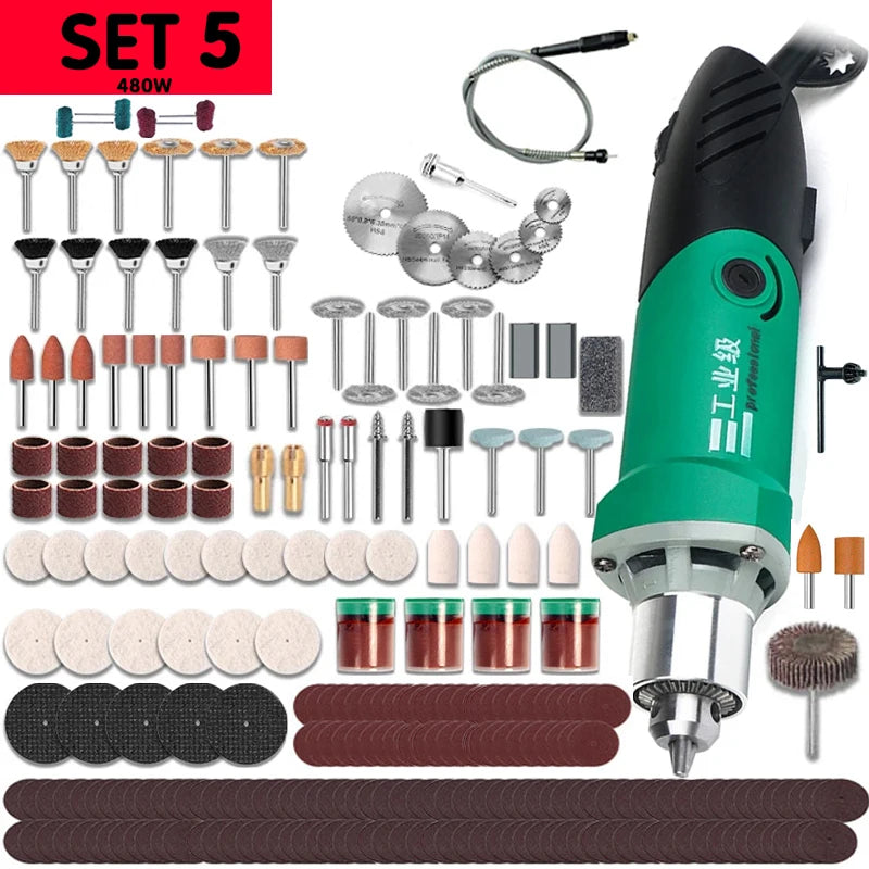 Dremel 260W/480W High-Power Engraver Electric Drill Engraving Rotary Tool Flexible Shaft 6-Position Variable Speed Polishing