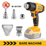 DEWALT 18V 21V Heat Gun Shrink Wrapping Tool Cordless Hot Air Gun Electric Air Dryer Soldering Thermal Blower For dewalt battery