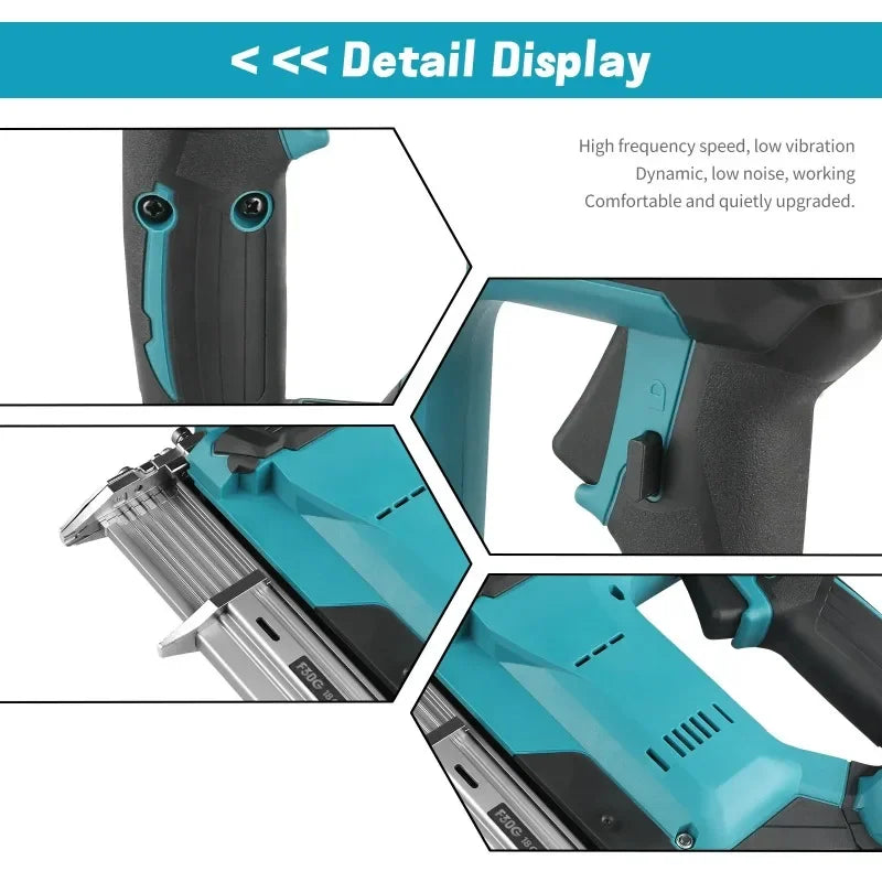 Makita Cordless,100-Nail Capacity, Ideal for Flooring, Shelving & DIY Wood Projects 18V Lithium-Ion Nail Gun, 6.0Ah Battery Tool