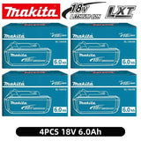 Makita 18V High‑Capacity 6.0Ah Lithium‑ion Battery Fit BL1860B BL1850B BL1840 BL1830 BL1815 Cordless Power Drill Battery Pack