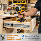 DEWALT DCF860 Premium Brushless Impact Driver, 20V Cordless Power Tool with 282NM Max Torque, Bare Unit