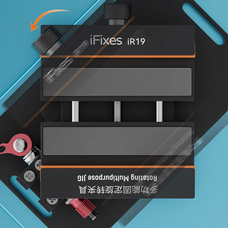 IFixes IR19 Anti-slip 360° Rotating Fixture Clamp Holder 2-in-1 for iPhone Samsung Huawei Remove the Back Cover Glass Repair