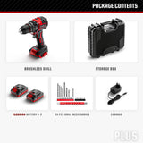YEVOLT YVGCB20JY Series 20V Brushless Electric Drill Li-ion Compact Cordless Driver High Speed Handheld Screwdriver Power Tools