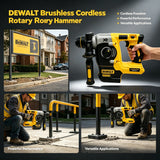 DEWALT 20V MAX SDS PLUS L Brushless Impact Rotary Hammer Drill, Cordless Hammer, Tool Only (Battery Not Included)