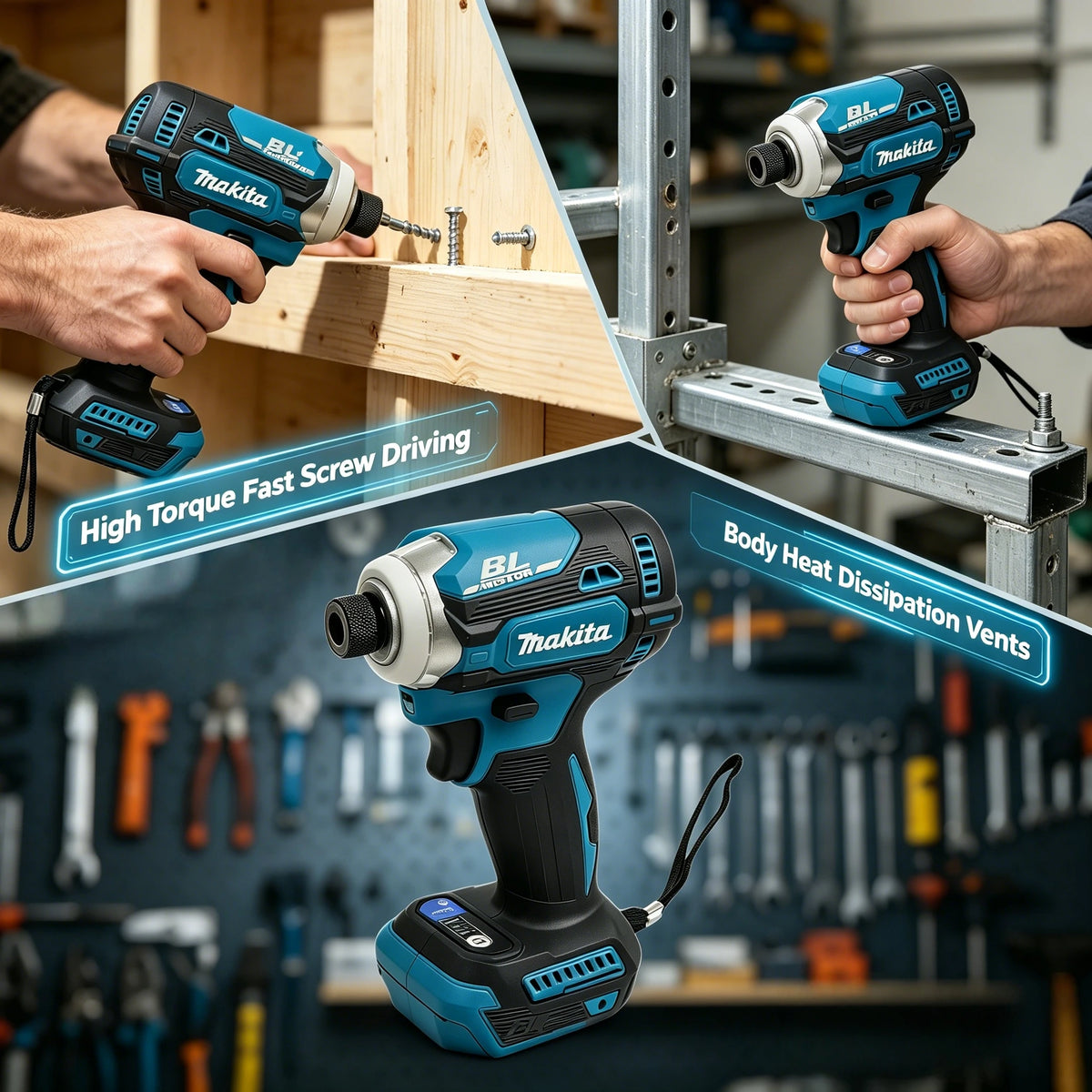 Makita DTD171 Original Cordless Brushless Impact Driver 18V, Multipurpose Electric Driver Power Tool, Tool Only