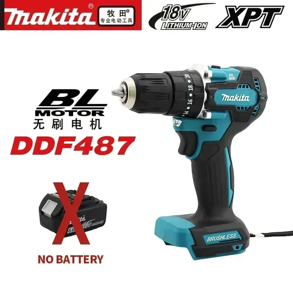 Makita DDF487 18V Brushless Cordless Drill Driver 60N Torque Chuck For Furniture Assembly And Tightening Bed Frame Bolts