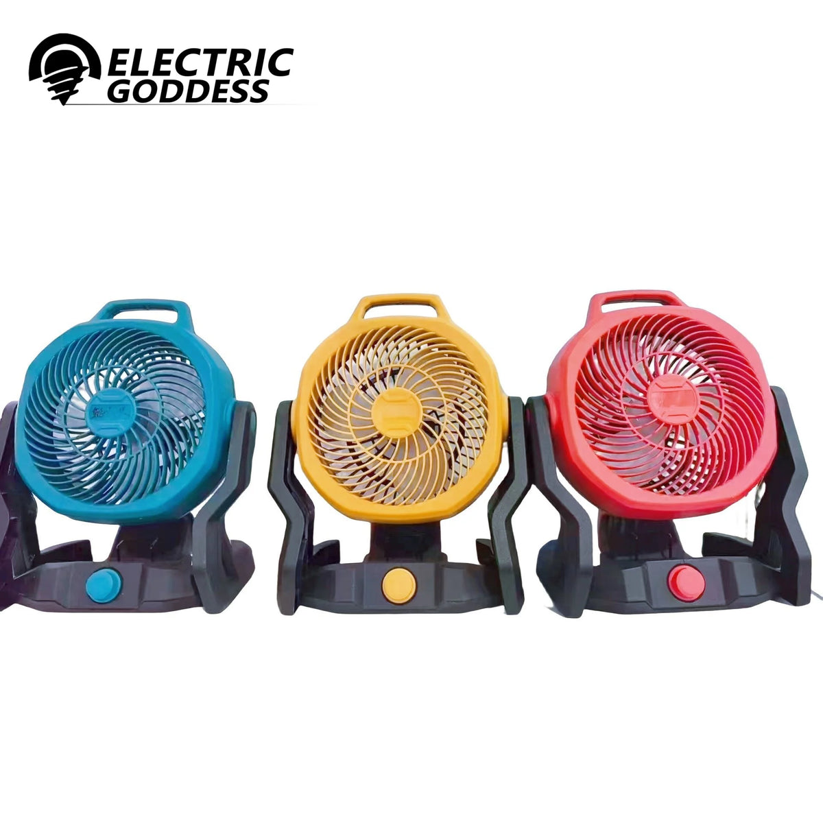180 Degrees Rotary Outdoor Electric Fan Lithium Battery Drive Battery And Line Dual Use For Family Outdoor Fishing Camping