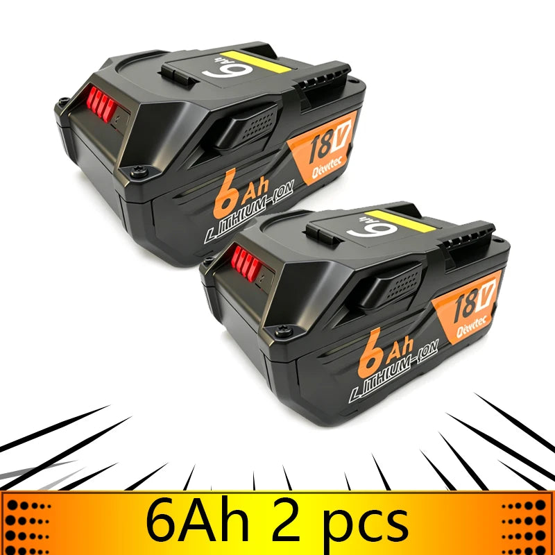 8AH Li-ion 18V For RIDGID R840087 Battery R840083 R840085 R840086 Capacity 6.0/4.0ah Rechargeable Power Tool Series AEG Series