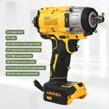 DEWALT DCF922 20V Impact Wrench 1/2 Inch Square Shaft 0-3500IPM Stepless Speed LED Light Mechanical Assembly Tools